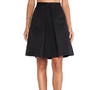 Tibi. Size 2. Katia Faille Skirt Black